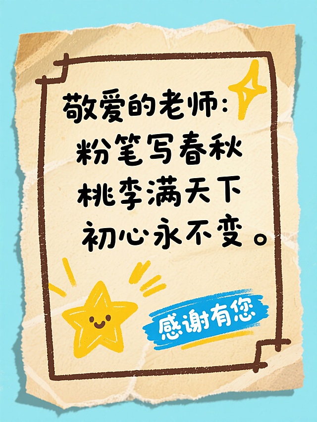 🎨手绘涂鸦感恩老师，美好祝福超亮眼🌟