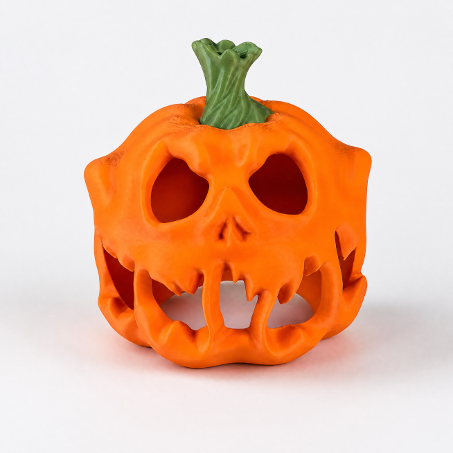[Main Image 1] Halloween skull pumpkin decor main product image. Show the full product on a clean ba预览效果