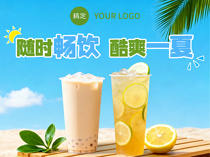 餐饮饮料奶茶夏季美团大众点评美团店铺头像