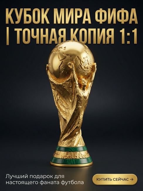 严格还原参考图中大力神杯树脂模型的所有细节，包括造型、金色主体、绿金底座、雕刻细节，保持产品树脂材质加金色电镀的真实质感，高光金属光泽和细腻雕刻纹理。3:4竖屏比例，高级杂志封面风格，极简大气，背景为预览效果