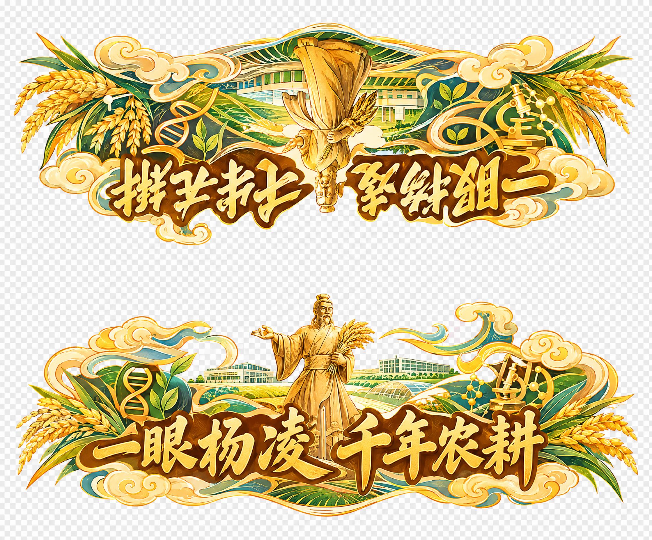 杨凌农高会车贴设计，透明背景，长方形240x200mm尺寸，上… - 图片创意预览
