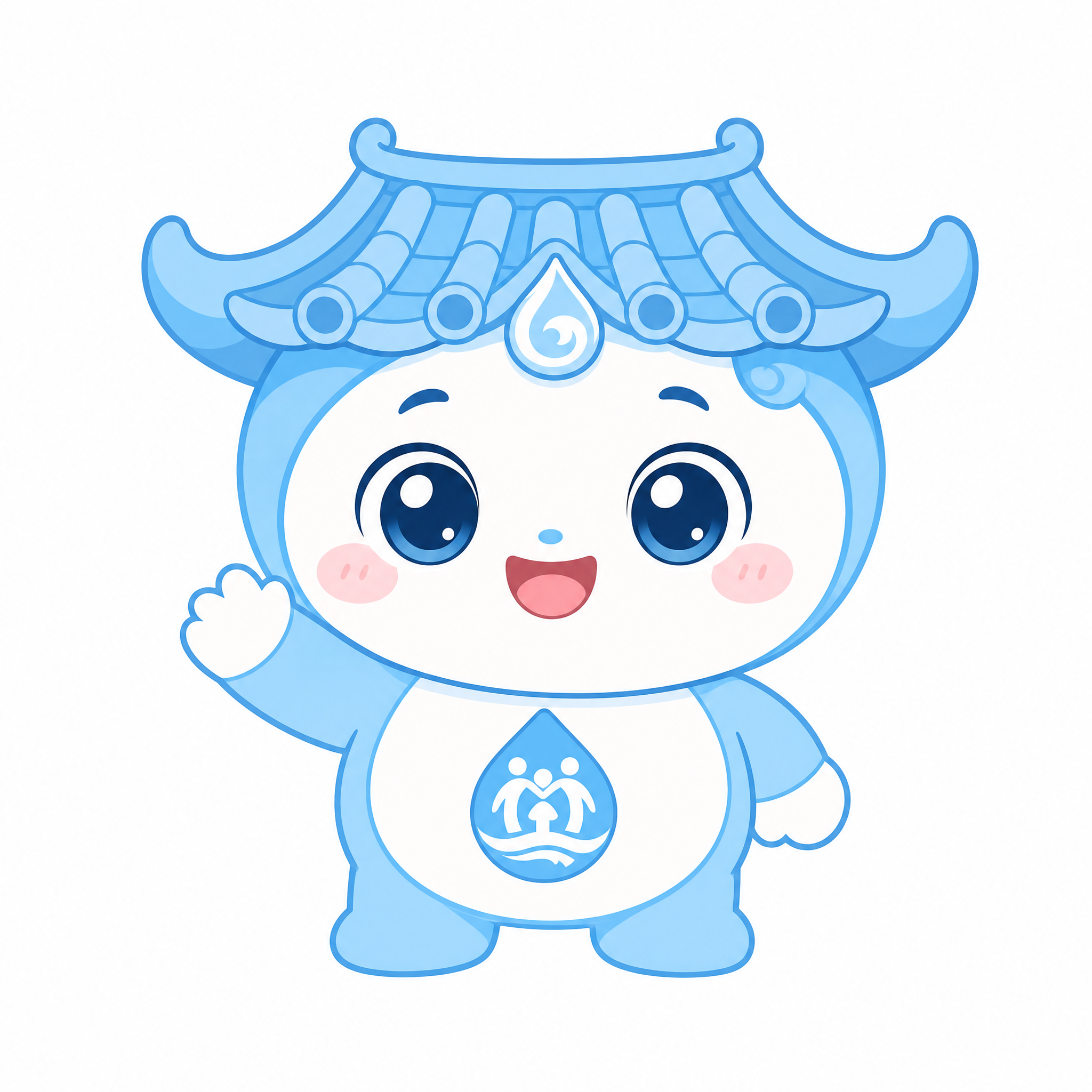 基于参考图的社区吉祥物，重新设计为更加简约可爱亲民的扁平卡通风… - 图片创意预览