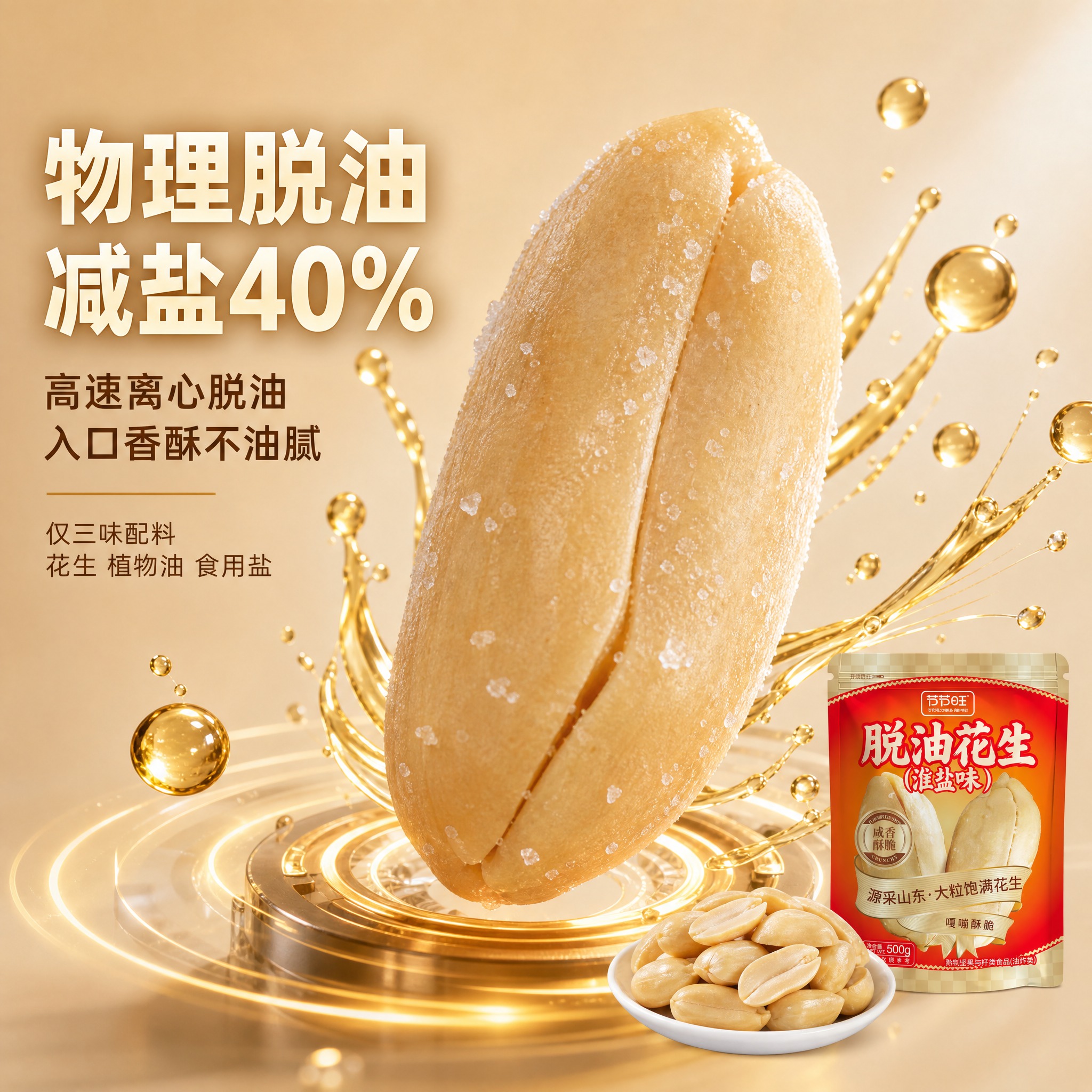 [主图-3] 工艺卖点 物理脱油与减盐健康配方。 [统一基调]… - 图片创意预览