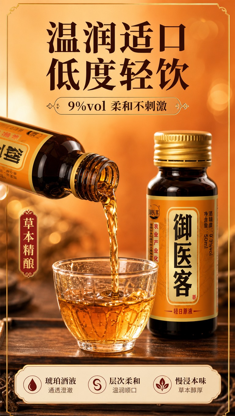[商品] 使用【图2】御医客瓶身图；保留橙色标签、金色瓶盖、御… - 图片创意预览