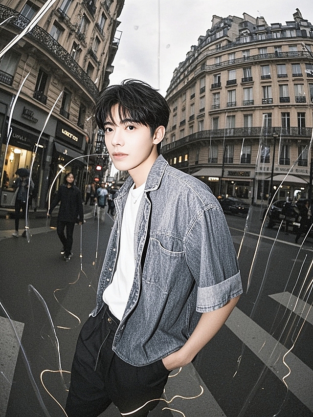 时尚都市风，city pop元素融入杂志封面设计，展现现代青年的活力与潮流。