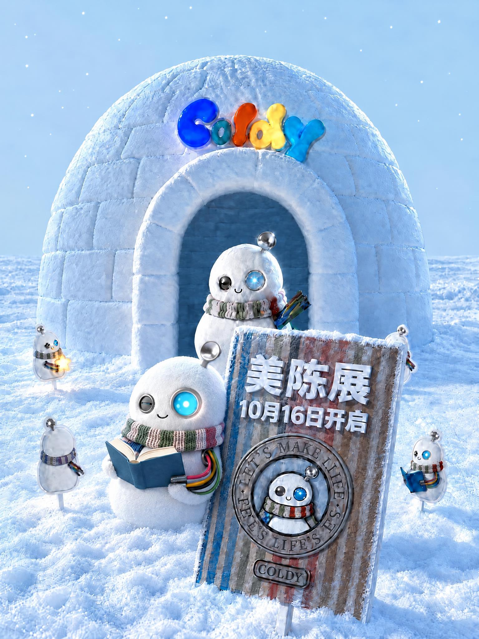 删除前景中靠在木牌旁、手持蓝色书本的白色毛绒玩偶的脚，让玩偶下… - 图片创意预览