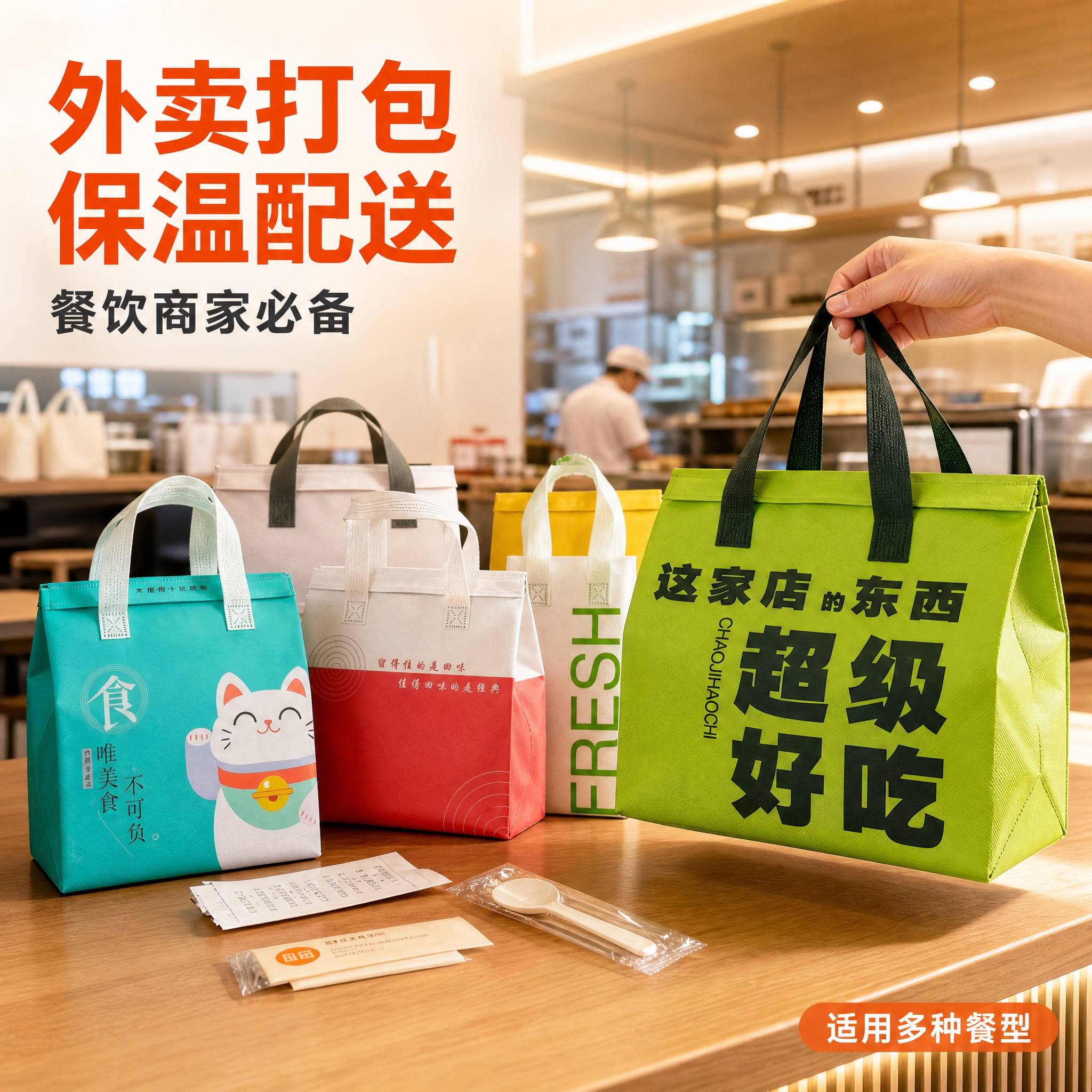 [主图-4] 真实使用场景图，展示外卖餐饮打包配送的真实使用场… - 图片创意预览