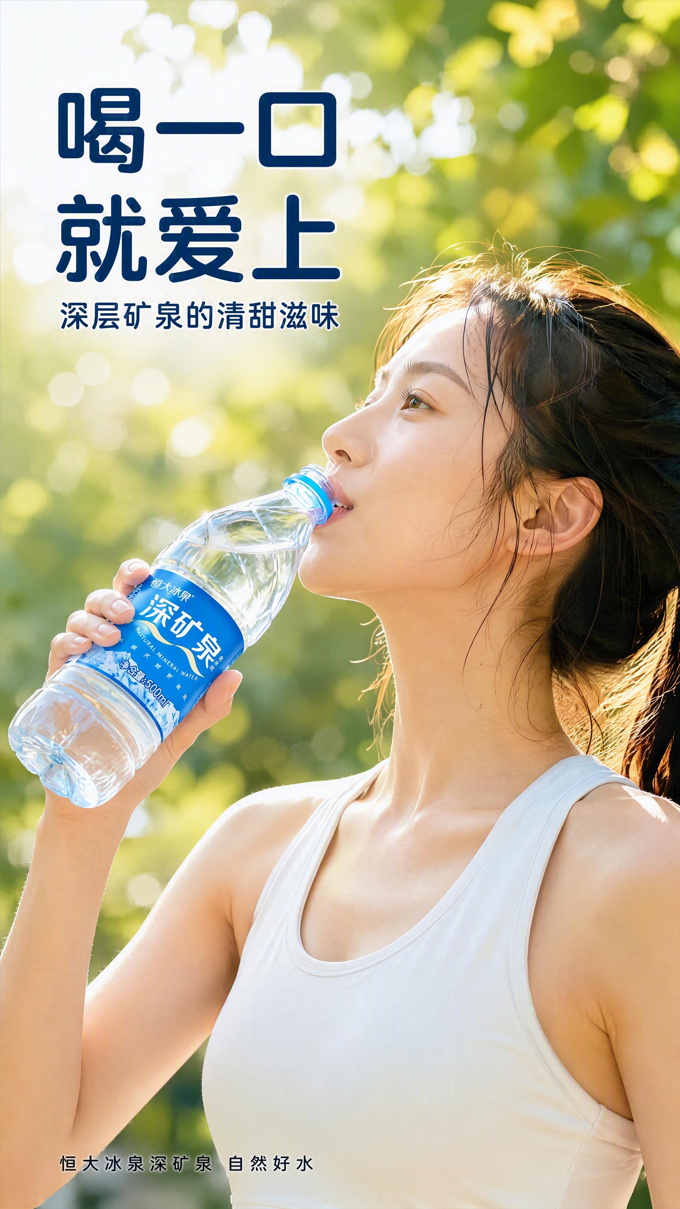 [第6张] 模特展示-恒大冰泉生活方式饮用场景。本张使用【图1… - 图片创意预览