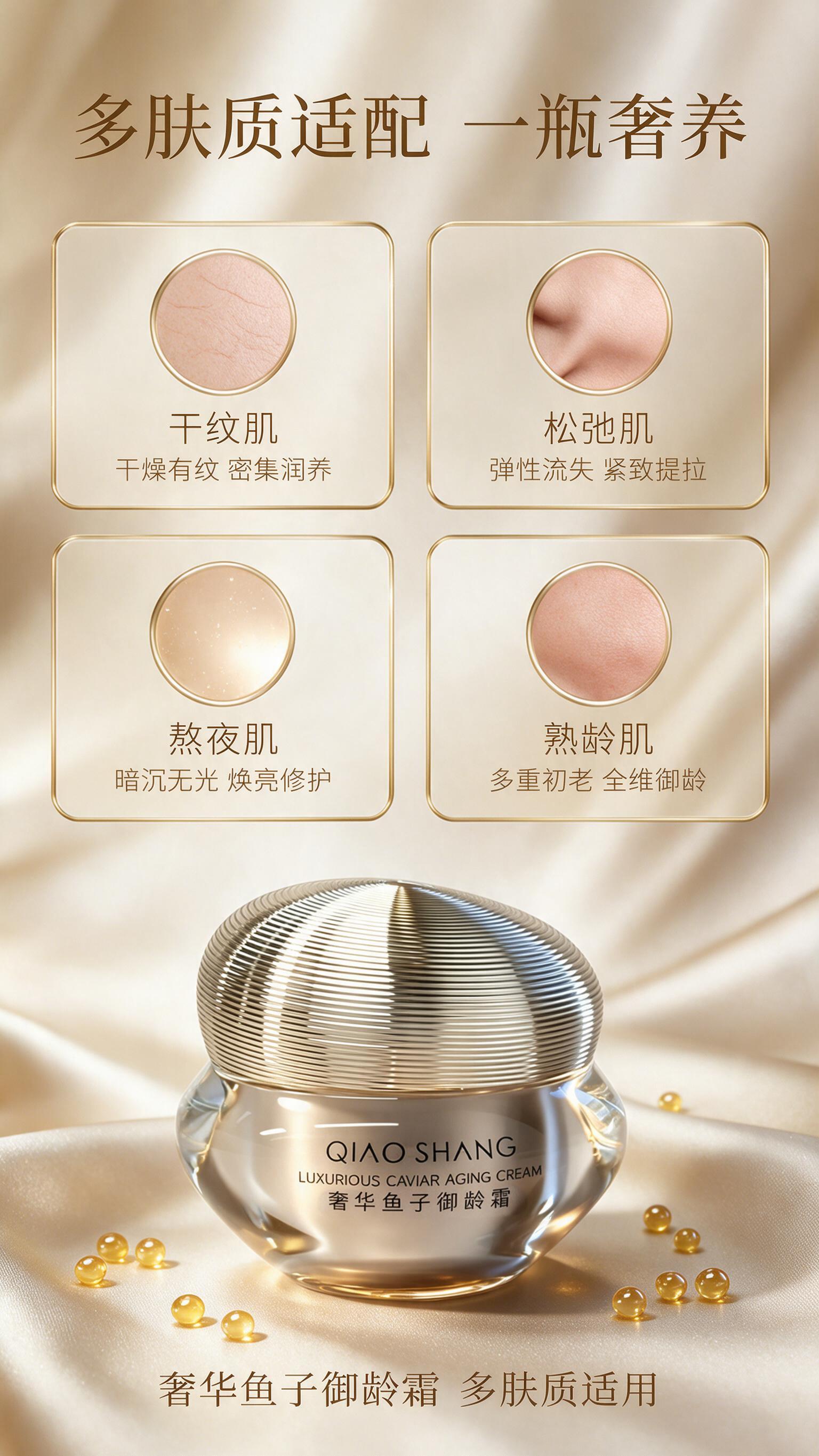 [商品] 使用【图1】QIAO SHANG 奢华鱼子御龄霜；保… - 图片创意预览