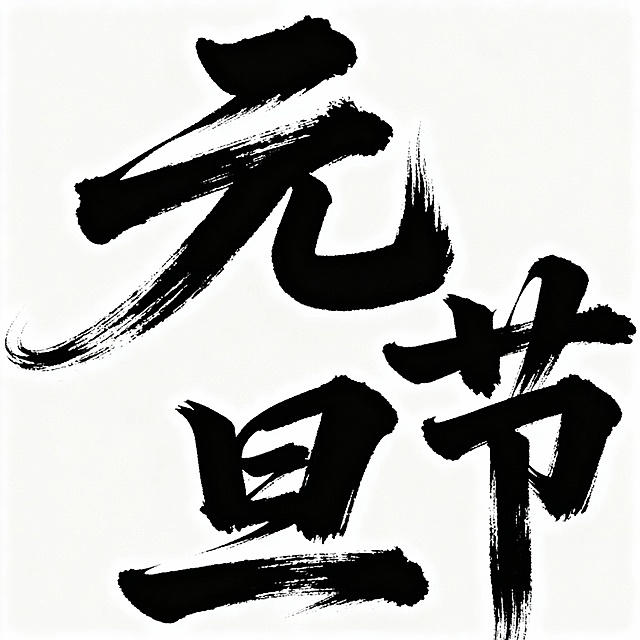 “元旦节“帮我做一个书法字体 笔锋潇洒飞扬有力量