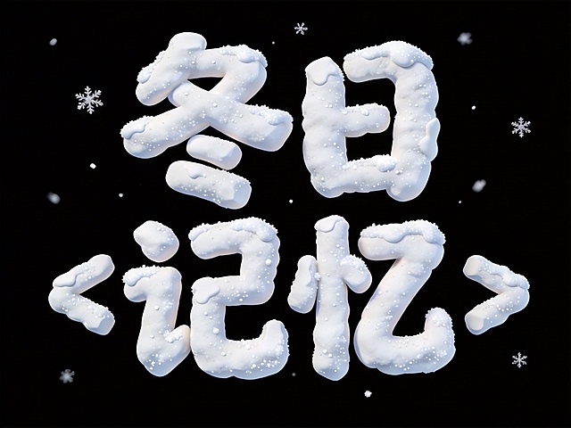 3D创意字体——雪