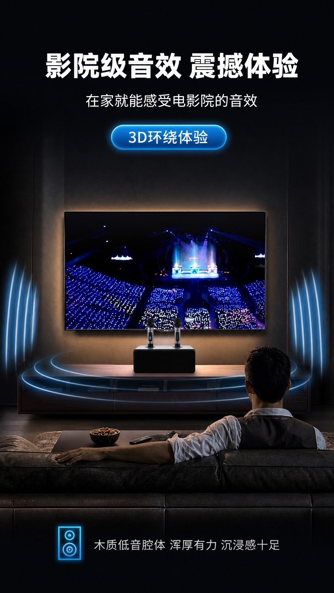 [商品] 使用【图7】黑色款家庭K歌音响一体机+双无线话筒；保… - 图片创意预览