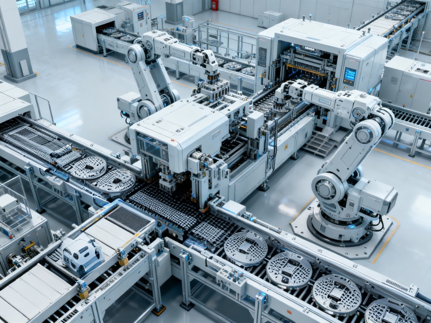 流水线上改为人形机器人或机器人部件预览效果