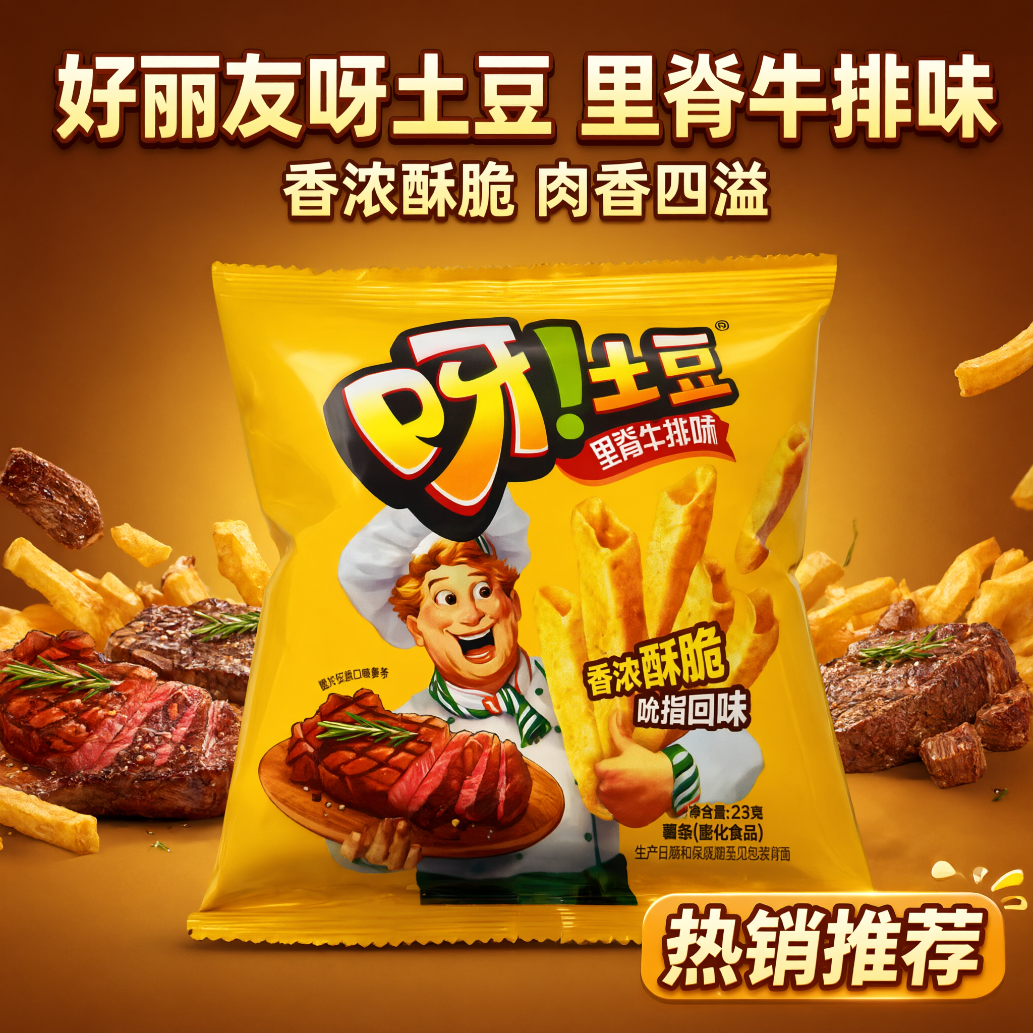 电商主图，1:1正方形，适配美团和淘宝闪购平台。画面主体是好丽… - 图片创意预览