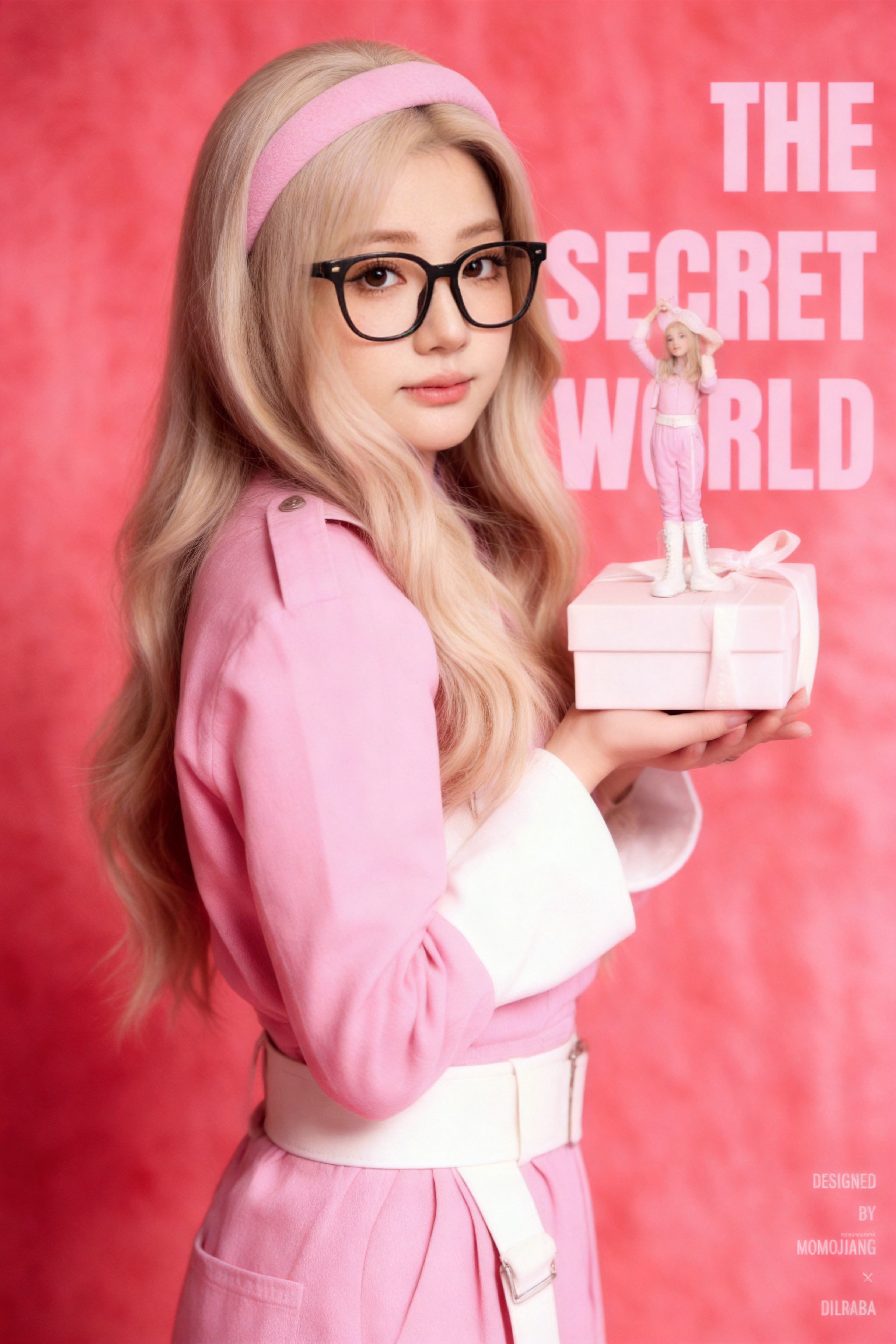 将图中人物的脸部完全替换为参考图1中戴黑框眼镜女生的脸部五官和… - 图片创意预览
