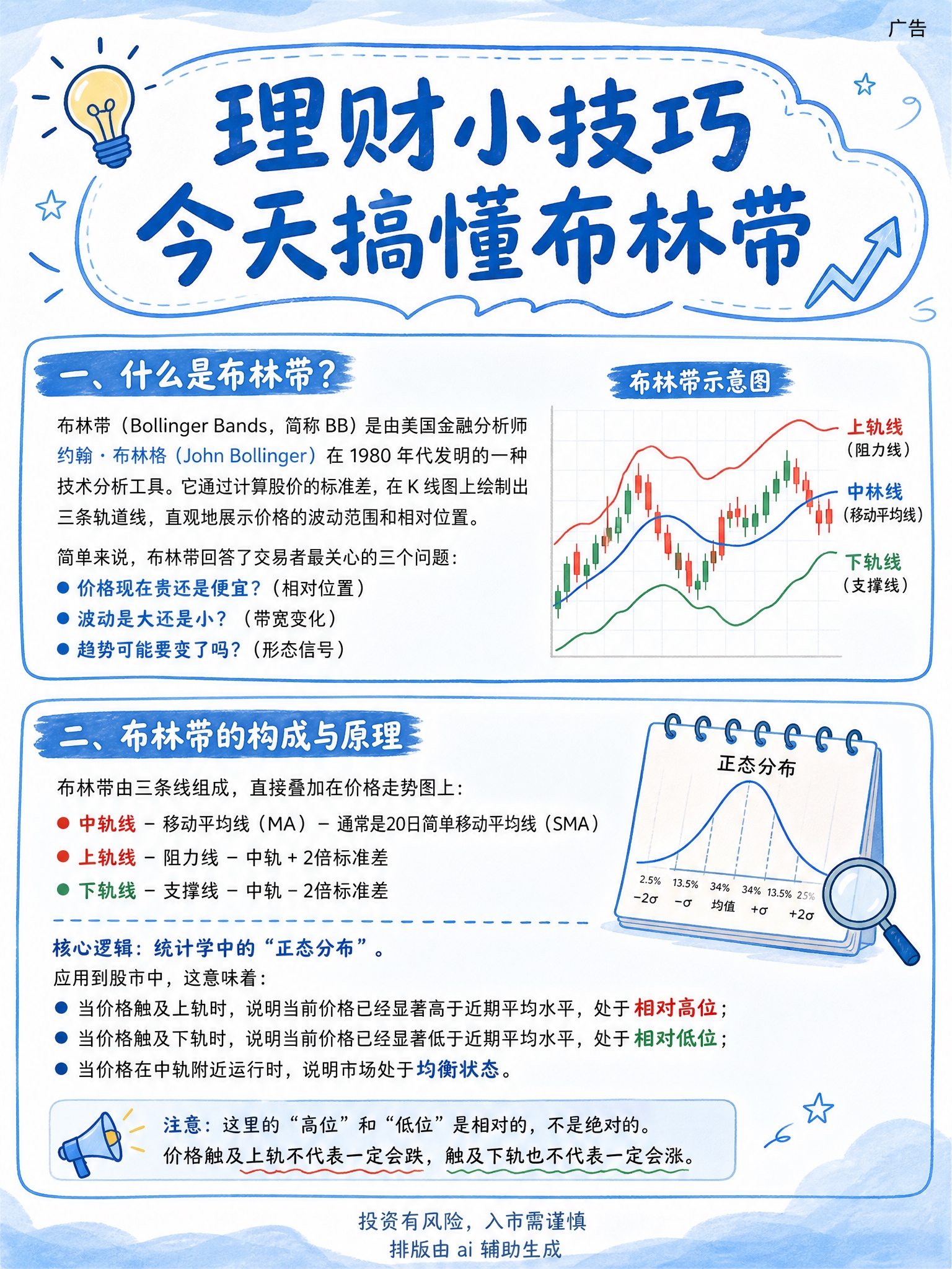 手绘风格知识科普插画，蓝白底色背景，竖版3:4比例，画面排版整… - 图片创意预览