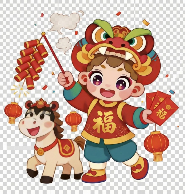 好的，把小马和对联去掉预览效果