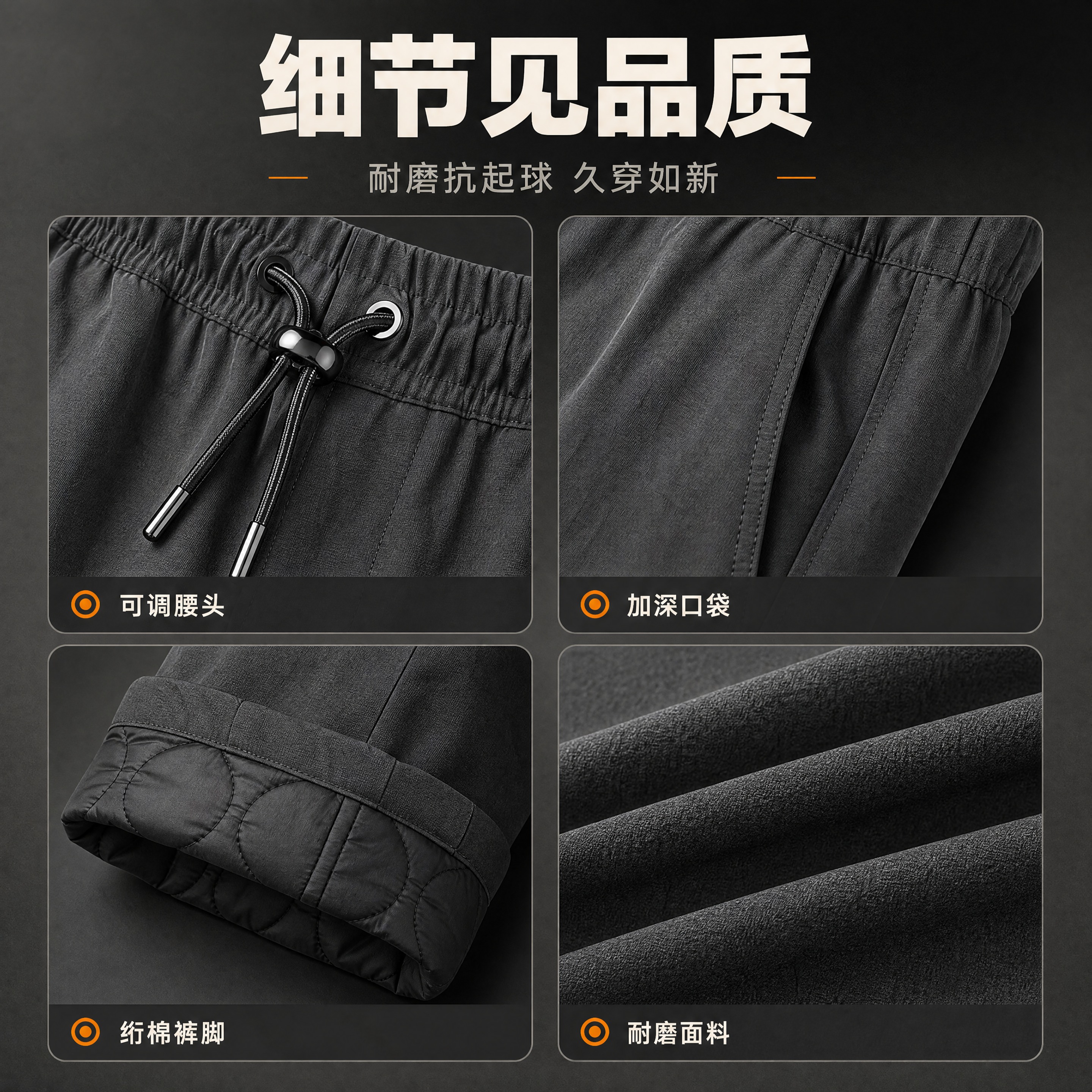 [商品] 使用【图4】裤脚翻边细节图、【图5】腰头抽绳细节图；… - 图片创意预览