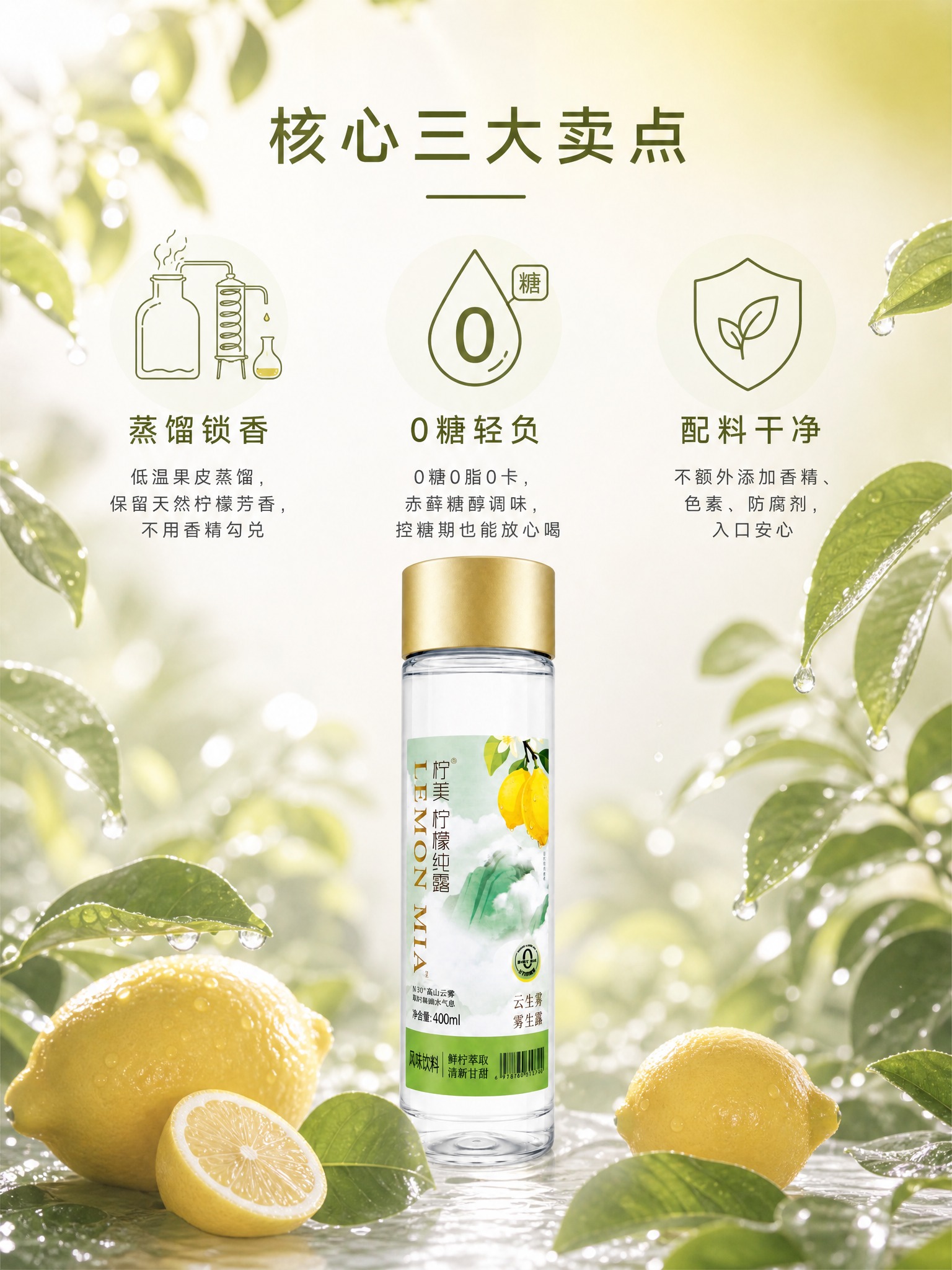 电商详情页模块3·核心三大卖点，简约高级清新场景感，艺术美学风… - 图片创意预览