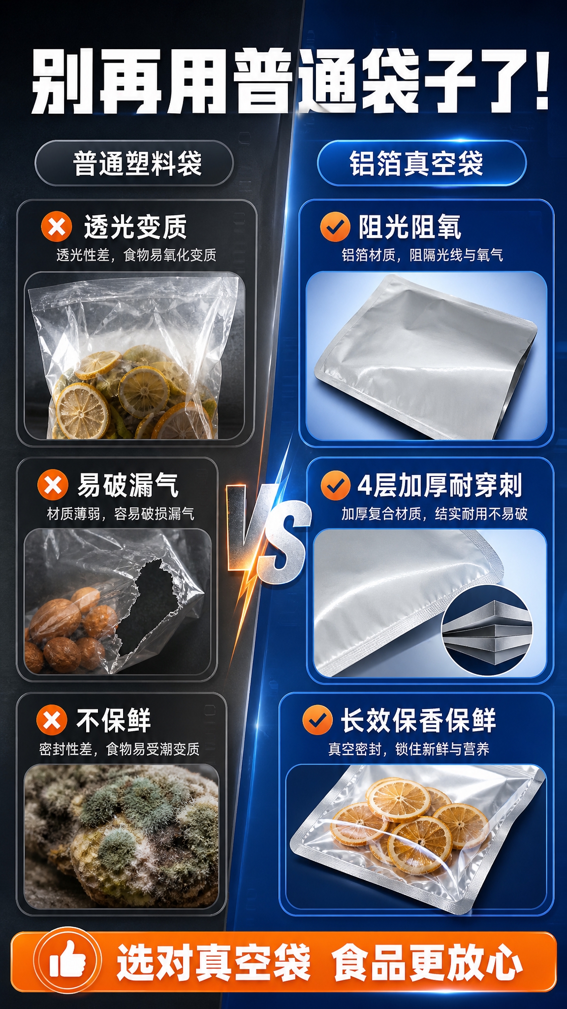 [商品] 使用【图4】银色纯铝箔真空袋单袋产品图；保留铝箔袋银… - 图片创意预览