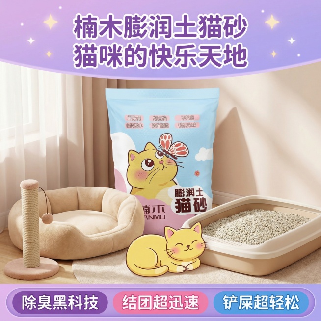 我的产品是猫砂，用我提供多产品图帮我做10张拼多多用的主图预览效果