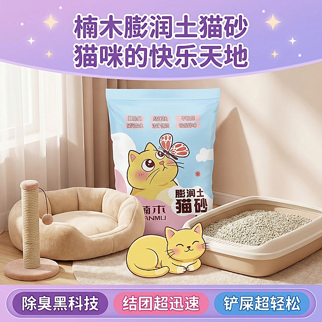 我的产品是猫砂，用我提供多产品图帮我做10张拼多多用的主图