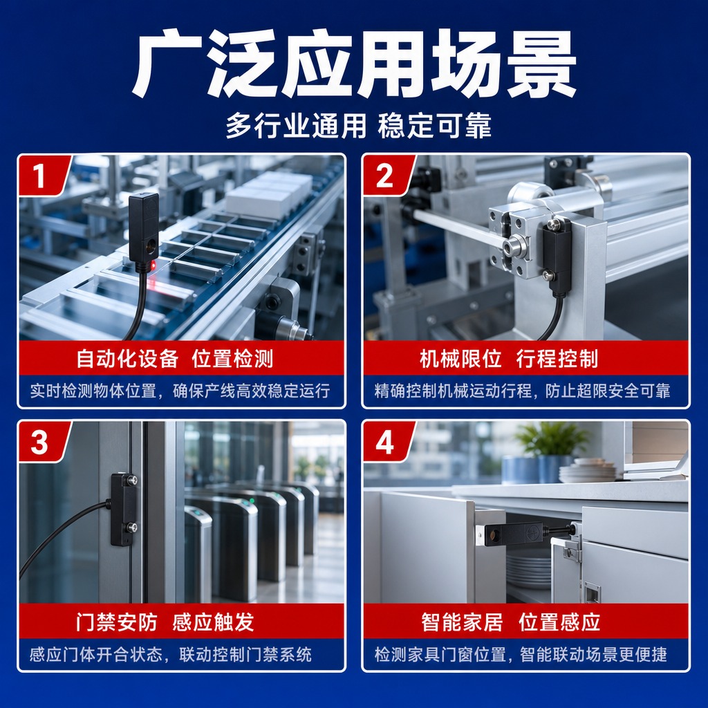 [商品] 使用【图2】霍尔接近开关产品图；保留黑色方形外壳、感… - 图片创意预览