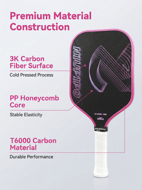 [主图 2] Pickleball Paddle core卖点 display image.
[氛围风格] Professional technical display, highlight mate预览效果