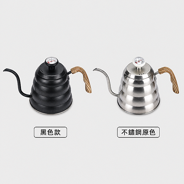 「图片1」「图片1」「图片1」「图片1」「图片1」「图片1」，成一套主图（5张），商品名称是便攜不鏽鋼手沖壺 ，卖点长嘴咖啡壶， 304不鏽鋼細口温度显示， 仿木纹柄云朵壶 ，迷你輕便， 控流穩定 ，适配shopee平台湾站点的户外类目，主图比例为 1:1 请你作为专业的电商摄影师和设计师，为我的 Shope台湾站户外用品纯钛享受用品店生成一套风格统一的商品图，共5张。 产品名称：[便攜不鏽鋼手沖壺] 核心卖点：[細口壺，长嘴咖啡壶， 304不鏽鋼細口温度显示， 仿木纹柄云朵壶 ，迷你輕便， 控流穩定， 輕量旅行必備] 。 整体风格温馨自然，体验生活悠然自得，白底图需使用纯白色背景 (#FFFFFF)，无任何阴影和杂物。所有图片比例为严格的1:1正方形，高品质电商摄影风格。 请按以下顺序生成或描述出每张图：首图（核心功能 + 营销信息） 极简构图，一个设计极致的西口手冲壶，产品的壶嘴指向画面一角。一束光精准地勾勒出壶嘴天鹅颈般的完美弧线，壶身不锈钢表面有细腻的水珠，充满性冷淡的高级感。暗部文字：“全場8折 | 關注領券 | 新品上市| 品质保证”。 卖点图：（控流展示 + 尺寸手感） 特写，一只手握着手冲壶，壶嘴流出一条稳定、垂直、不间断的极细水柱，精准地冲击在下方咖啡粉的中心点。背景全黑，只有水柱和壶身被点亮。文字：“細口控流 · 穩定萃取 · 304不鏽鋼 · 一手掌握”。 尺寸图： 白底，手冲壶旁放一个纯钛杯作为大小参照，标注壶的容量(XXL)和高度(XXcm)。 场景图:（专业咖啡师视角） 第一人称视角，一双手正在一个精致的露营桌上进行完整的手冲流程。滤杯、分享壶、手冲壶，所有器具错落有致。柔和的光线洒下，水汽袅袅，画面传达出一种专注、专业、令人心静的仪式感。” 颜色图：将[攜不鏽鋼手沖壺]的所有颜色变体整齐排列在一张图上。
。部分产品信息可以从我给你的图片当中摄取，产品图片生成必须严格与产品保持一致！如果图片有logo,所有图片LOGO消除，生成的图片上的全部文字语言必须用繁体字。
