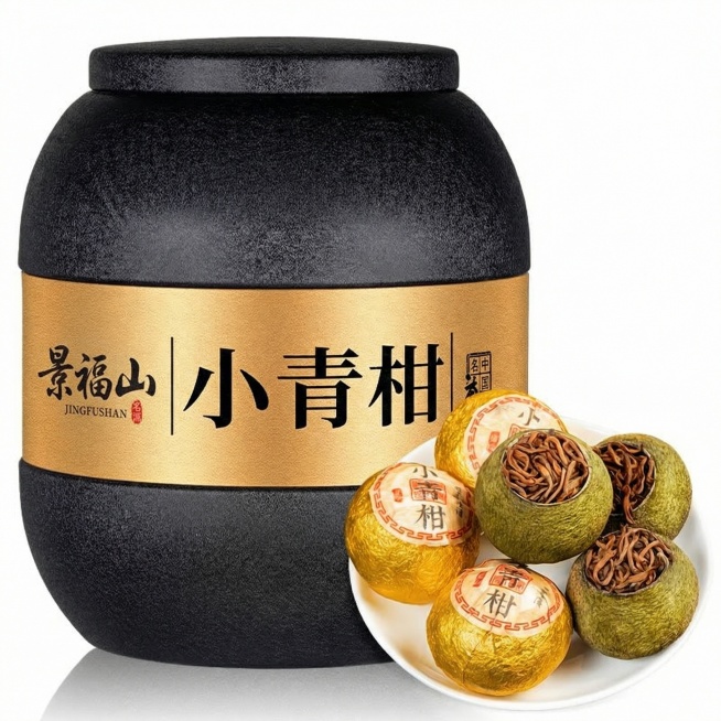 把图一的福茗源logo换成图二的景福山logo预览效果