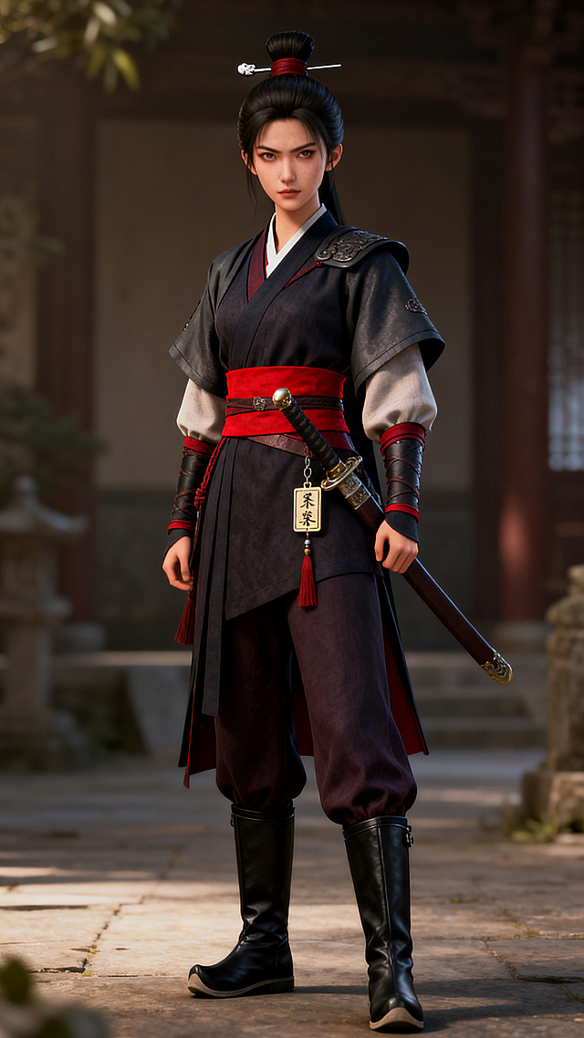 古典中式风格，3D重拟物设计，水墨与金属质感融合，光影细腻，静谧古韵中透出虚拟现实的精致美感。