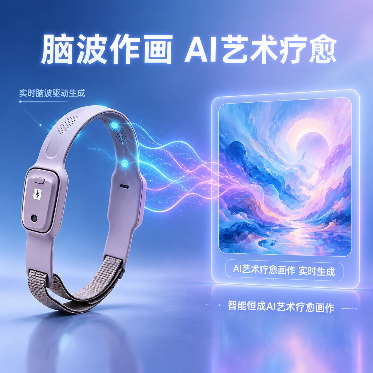 [主图-3] 产品证据与AI艺术疗愈功能展示，证明智能生成AI… - 图片创意预览