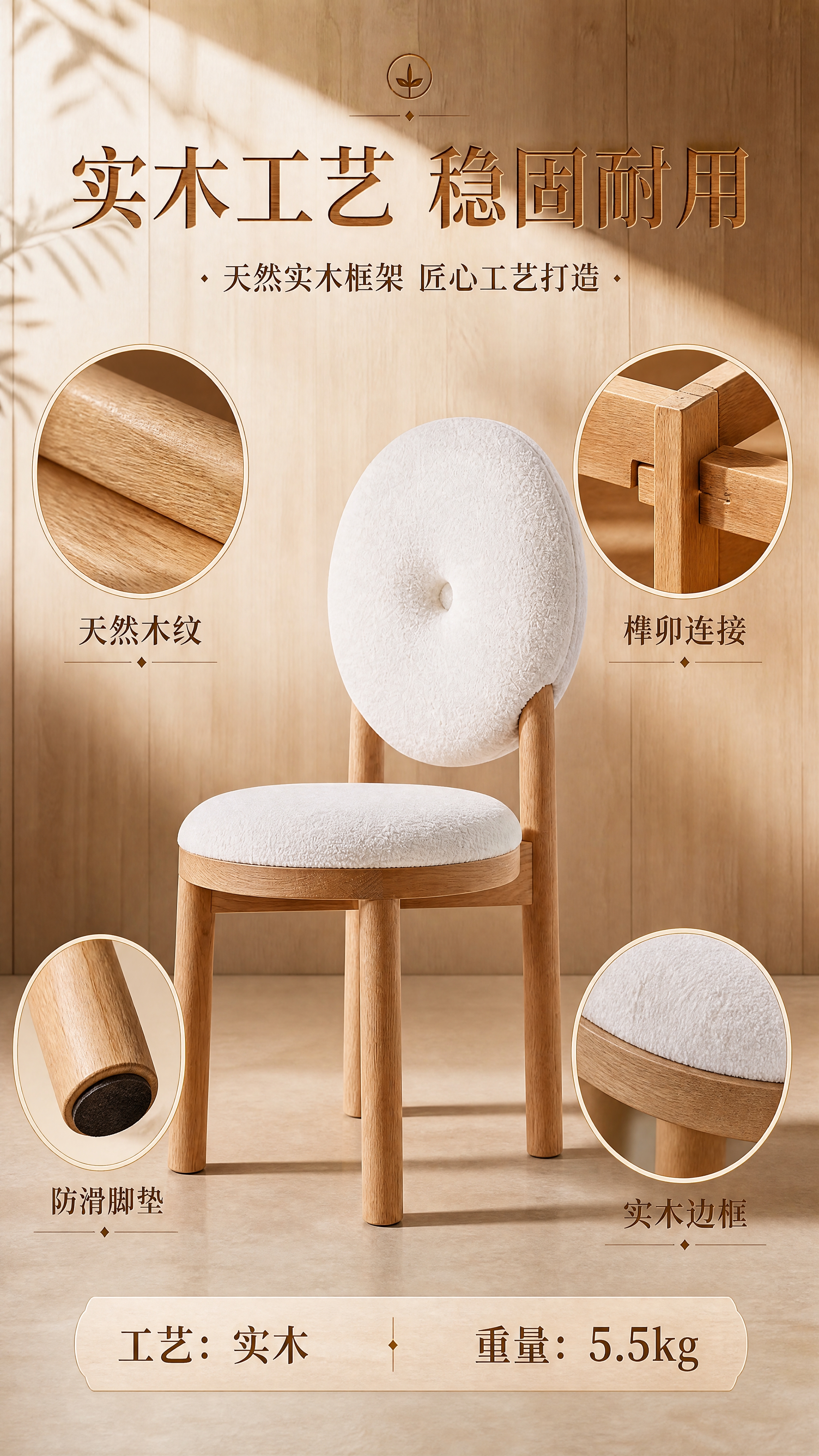 [第4张] 详情页工艺页-实木工艺框架结构展示。本张使用【图1… - 图片创意预览