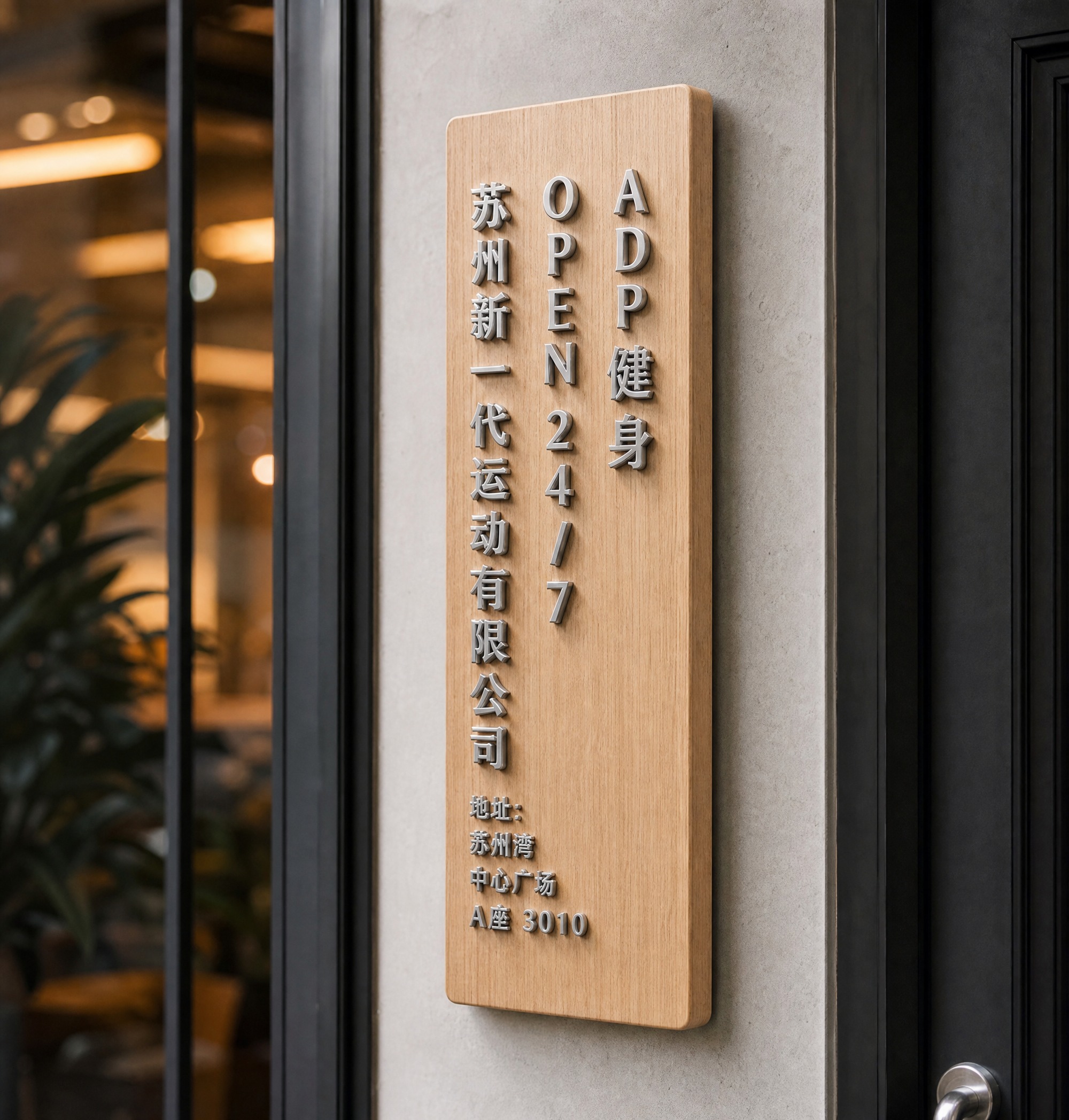 参考第一张图（手拿木质金属字招牌）的金属立体字凸起效果，重新制… - 图片创意预览