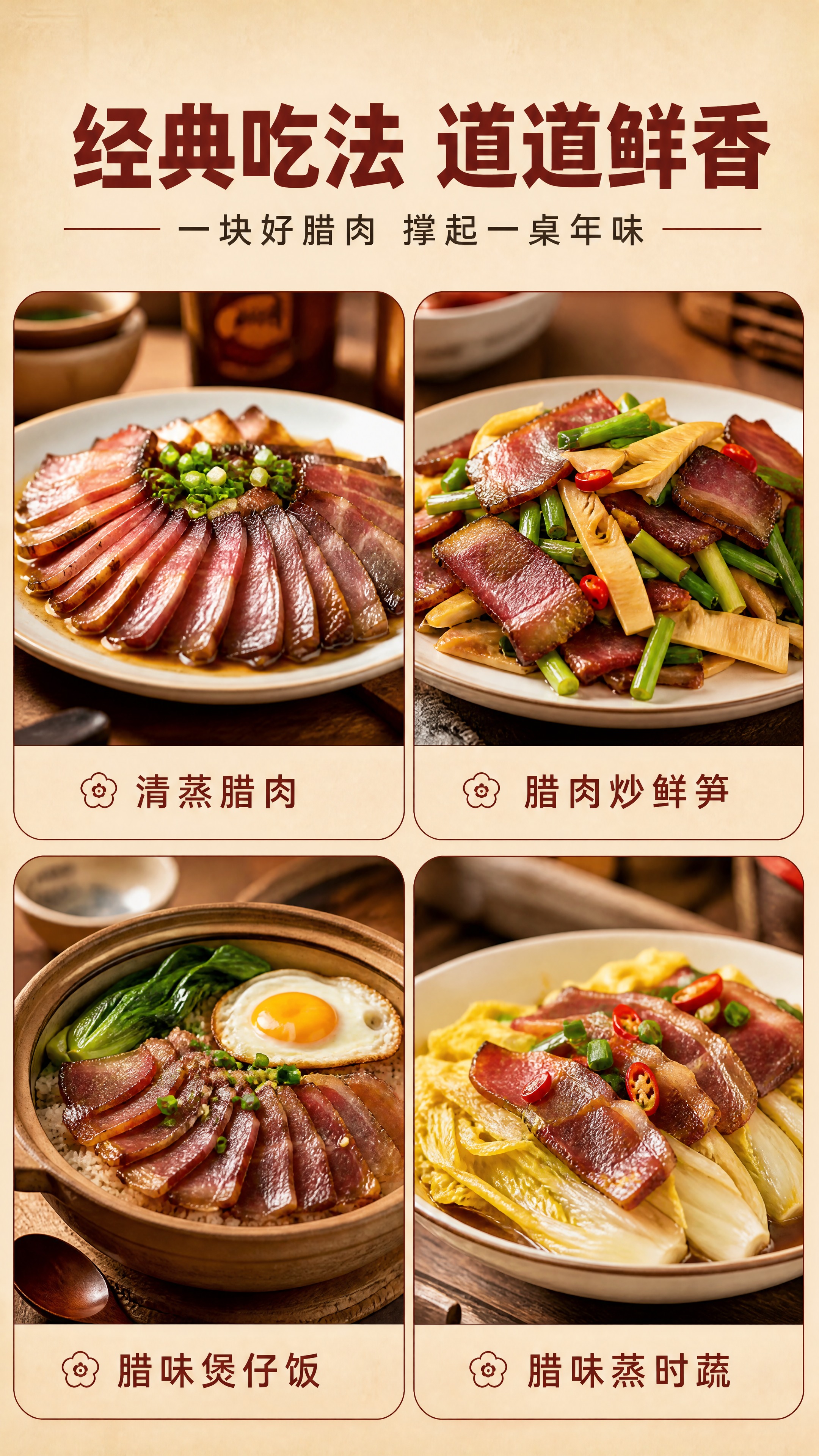 [商品] 使用【图1】生鲜猪肉的肉质基础，画面中展示用腊梅头肉… - 图片创意预览