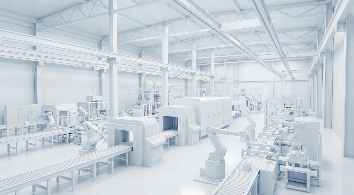 「图片1」再这个风格不变的基础上 将内容改成 工厂内部生产线的机械设备 预览效果