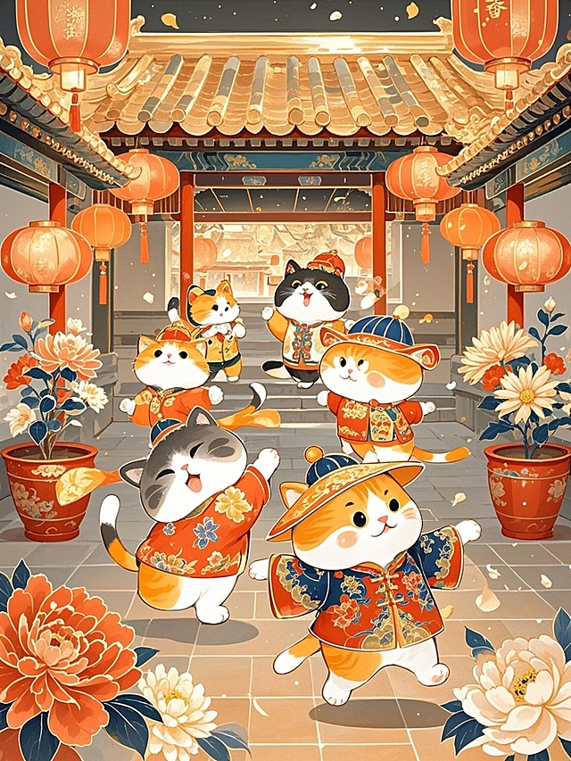 招财猫猫跳舞，八方来财