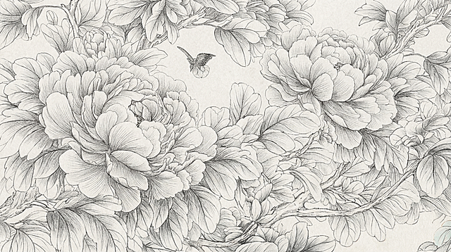 将图片修改为铅笔黑白线稿图，保持画面构图和内容不变，只做线稿转换