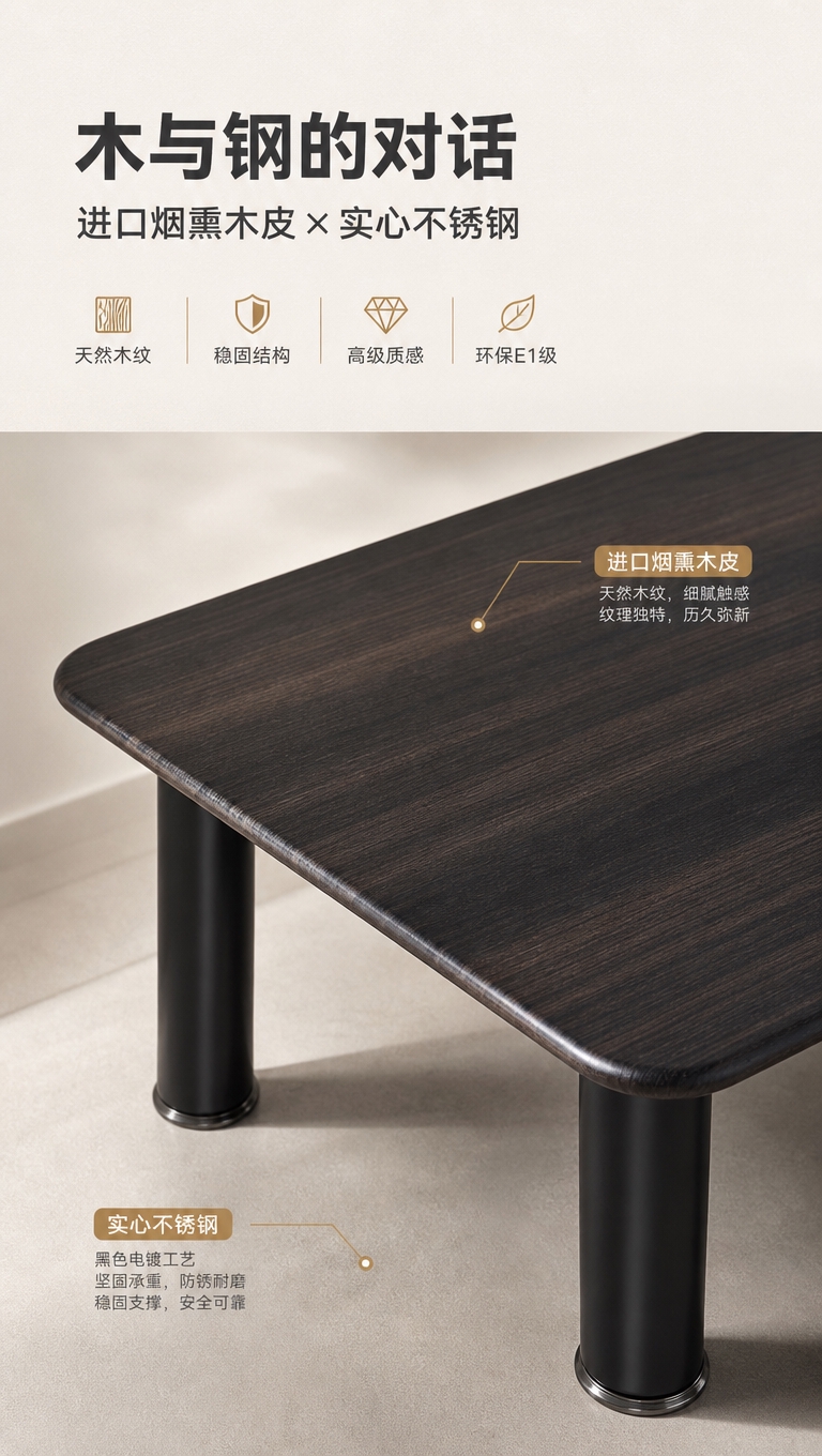 [商品] 使用【图1】DC-6607A大方几（木面）；保留方形… - 图片创意预览