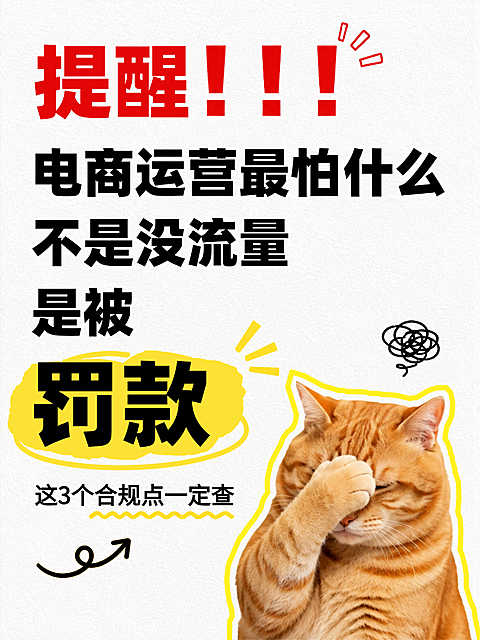 电商运营必看合规避坑大字小红书封面
