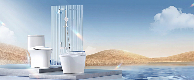 去除图片右侧所有文字内容，保留原背景和马桶、花洒产品，保持原有风格和画质一致