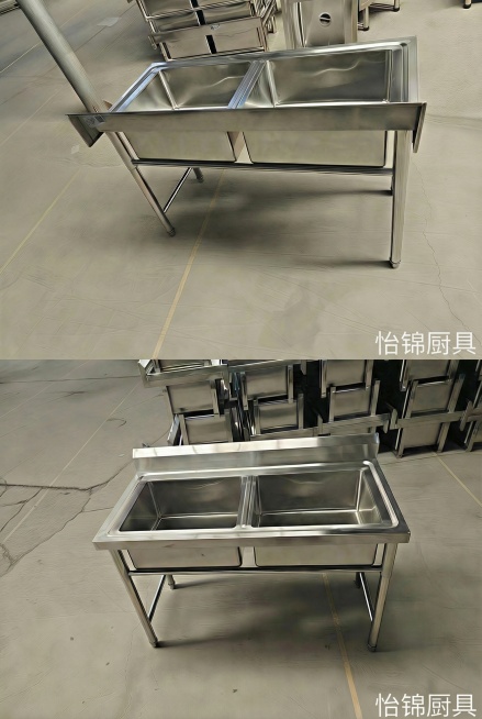 添加水印"怡锦厨具"，字体大小适中，颜色不刺眼预览效果