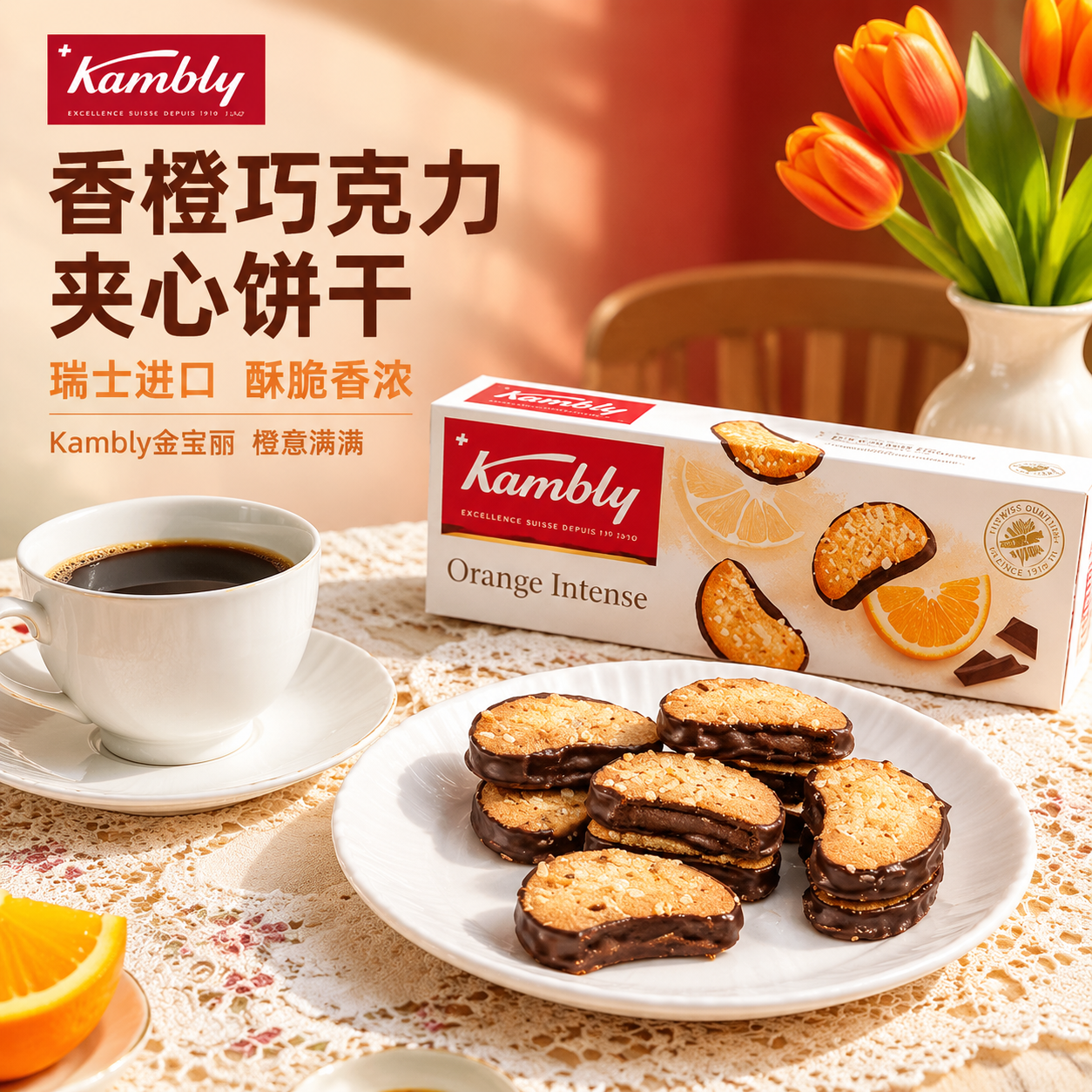[主图-1] 首图点击率，突出香橙巧克力饼干的食欲感与高级品质… - 图片创意预览