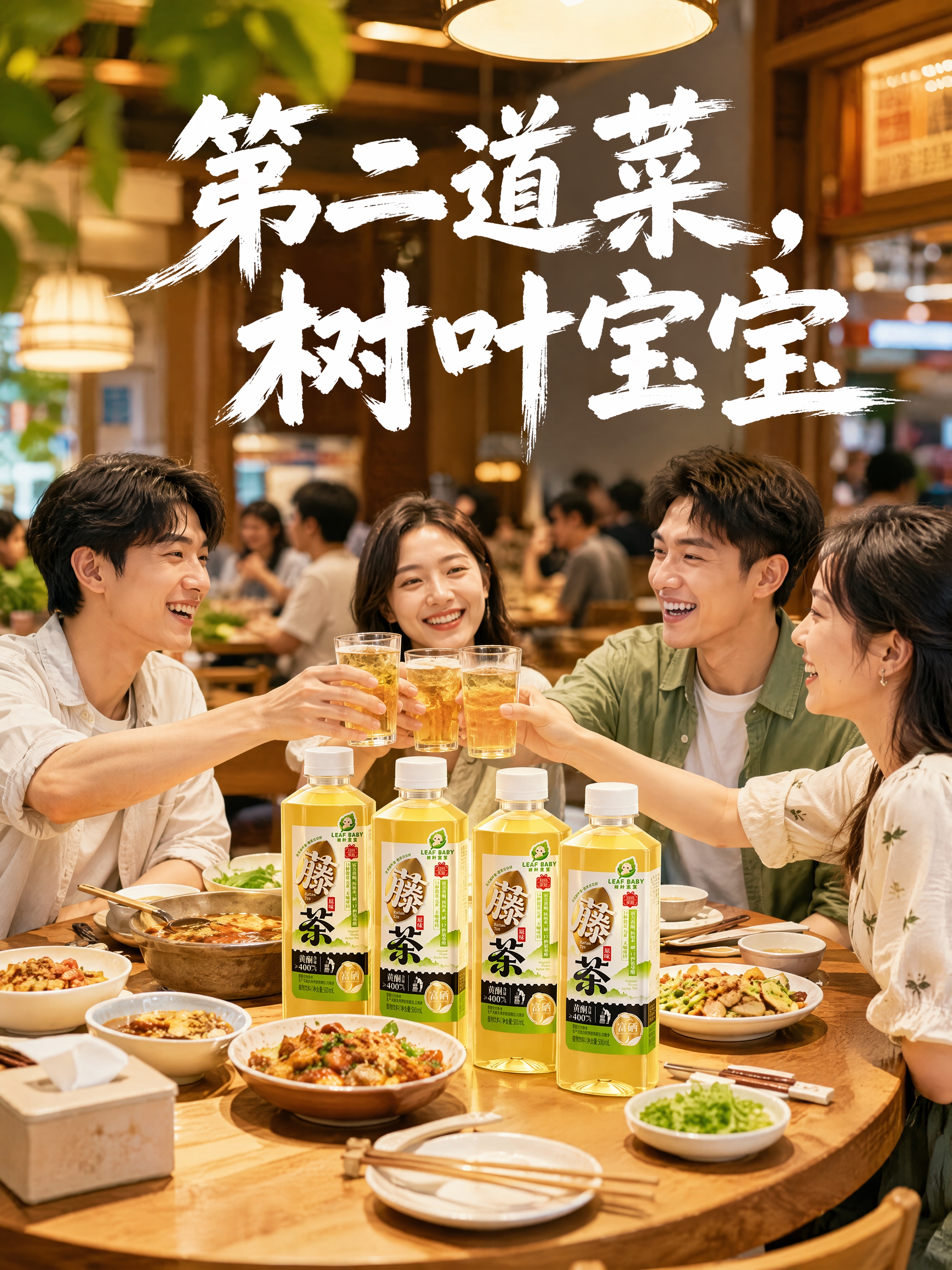 超写实餐饮场景摄影，整体画面明亮通透，色调清新亮调。 主体：树… - 图片创意预览