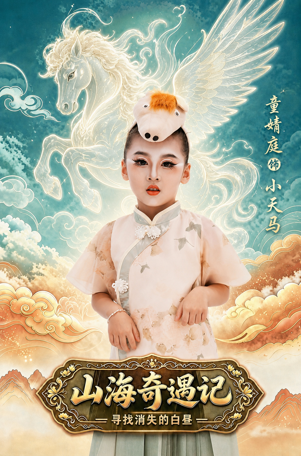 将第二张图中的小女生完整抠出，半身放大，面部清晰，保留她的原始… - 图片创意预览