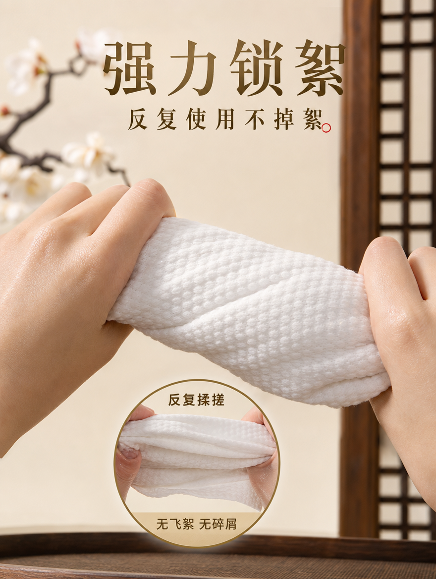 [第7屏] 防掉絮实测・揉搓不掉絮演示图。真人双手实景，反复干… - 图片创意预览