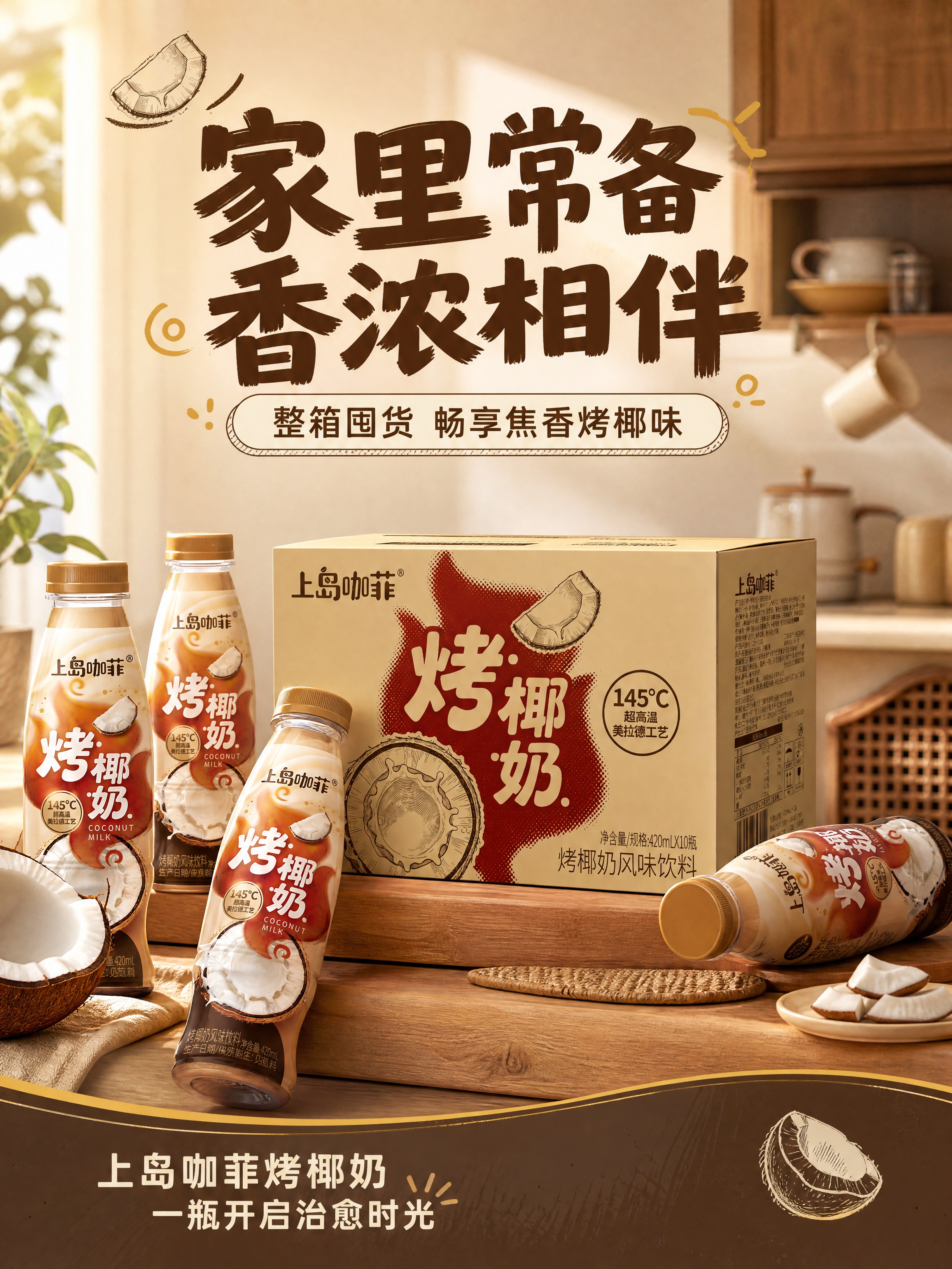 [商品] 使用【图1】上岛咖菲烤椰奶整箱装+多瓶产品；保留箱体… - 图片创意预览