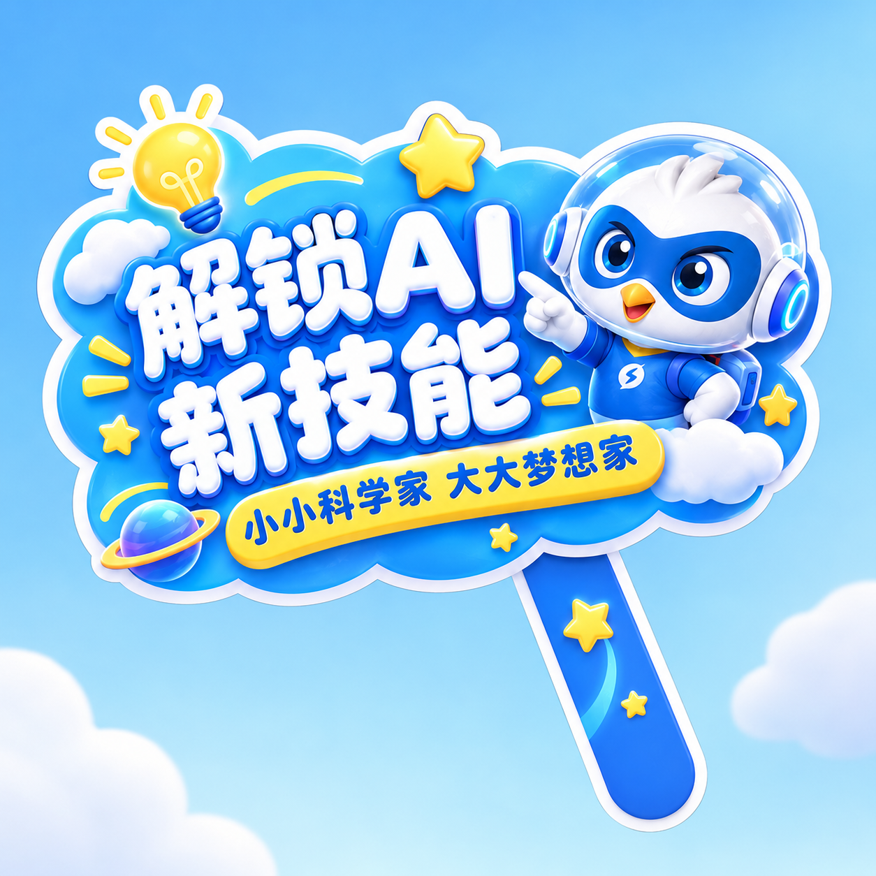 拍照手举牌设计，异形KT板手举牌，云朵对话气泡造型，带手持柄在… - 图片创意预览