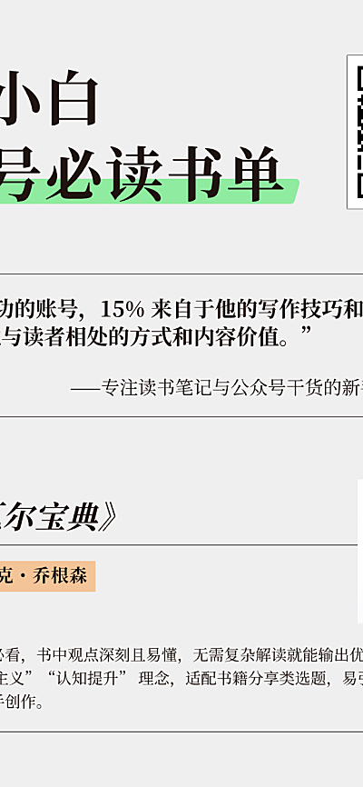 简约文艺书单推荐长图海报