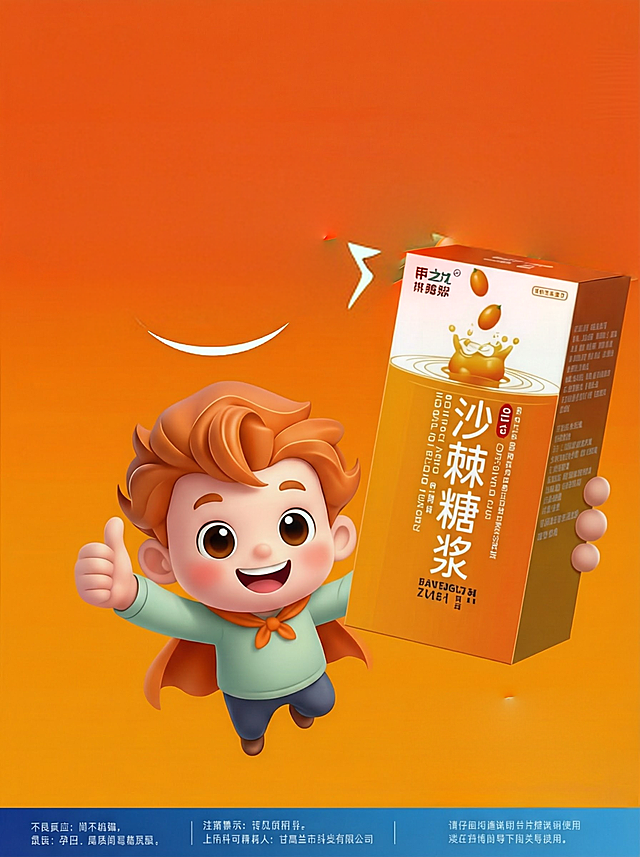 把左下角位置去掉，人物拿瓶子的手部4个手指头，卡通人物整体往左调整一下